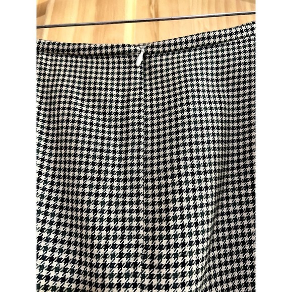 Rena Rowan size 14 houndstooth pencil skirt wool & rayon lined hidden zipper - Picture 3 of 9